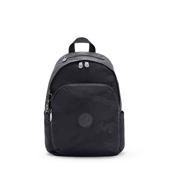 Kipling Delia Backpacks Black Camo Embossed | CA 1571DF